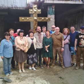 Встановлення хреста на Поштовій площі