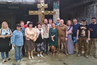 Встановлення хреста на Поштовій площі
