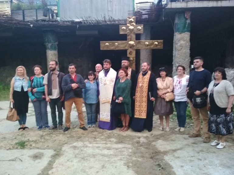 Встановлення хреста на Поштовій площі