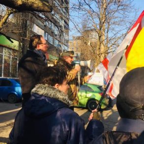 ОУН долучився до пікетування посольства Білорусі у Києві