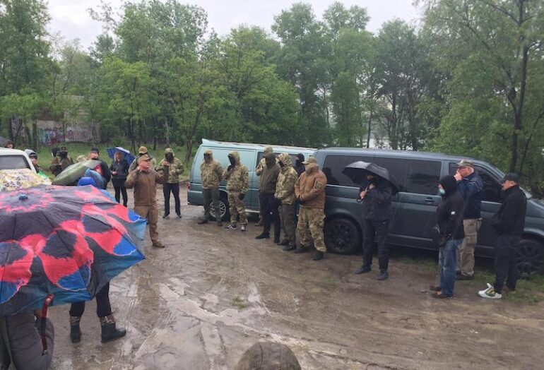 ОУНівці вийшли на захист рекреаційної зони біля Йорданського озера у Києві.